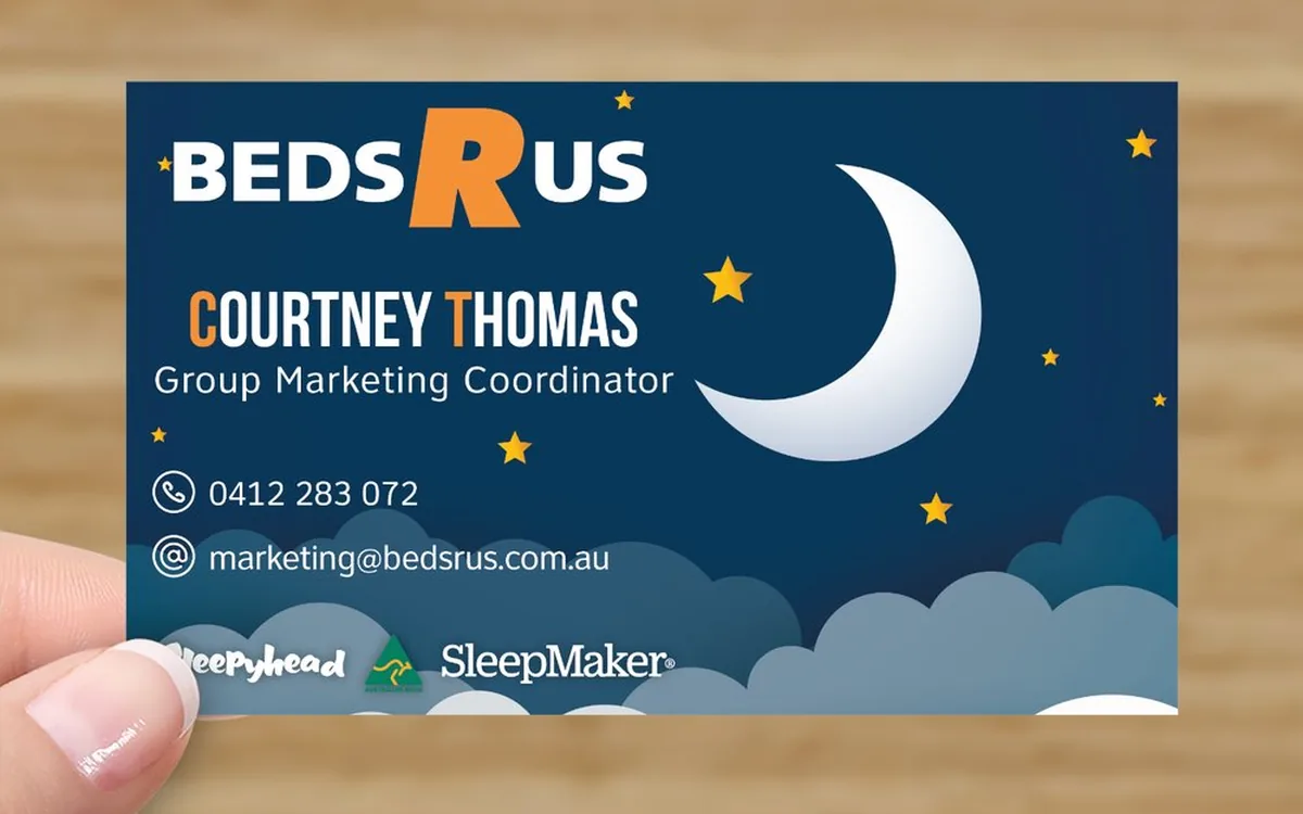 Beds R Us - marketing business card case study