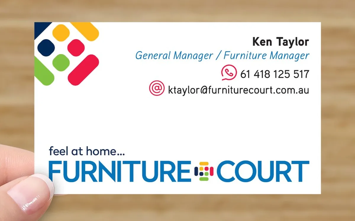 Furniture Court - GM business card case study