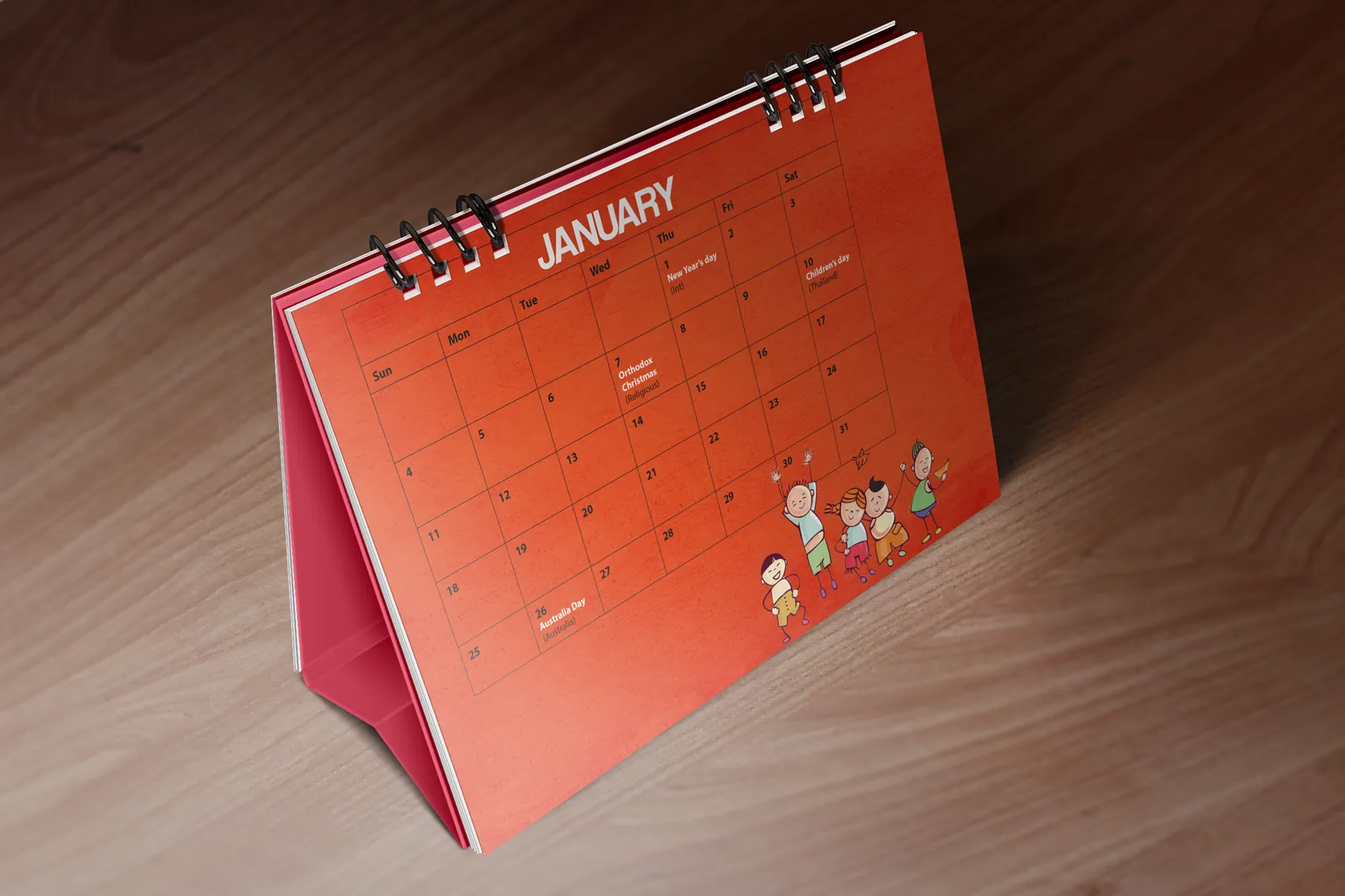 MDA Multicultural Calendar — additional illustrated monthly spread showing calendar grid and event dates.